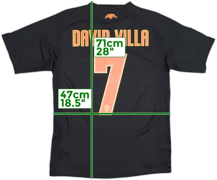Camiseta de visitante del Valencia 2006-07 David Villa #7 - 8/10 - (S)