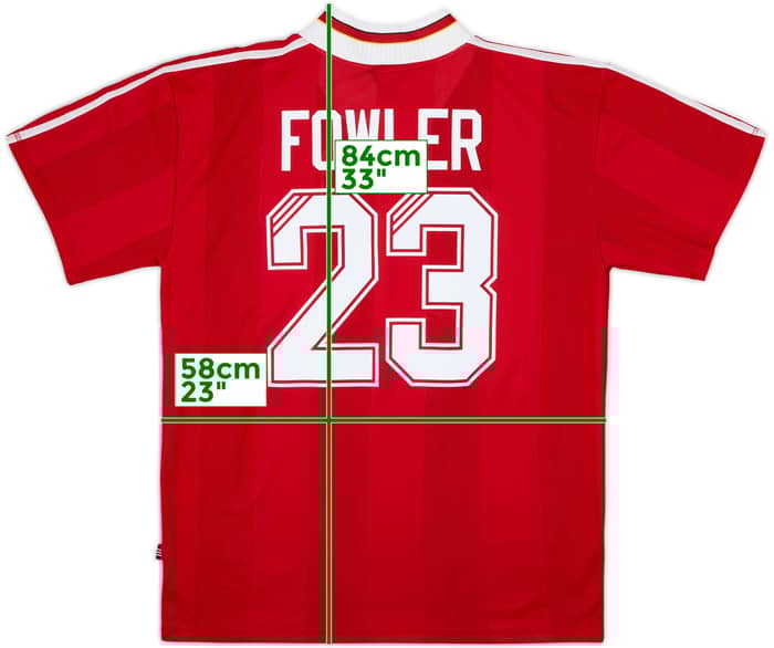 Camiseta de local de Liverpool 1995-96 Fowler #23 - 10/10 - (XL)