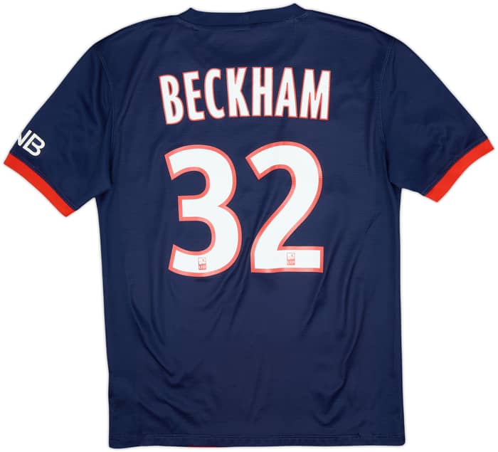 2013-14 Paris Saint-Germain Home Shirt Beckham #32 - 6/10 - (S)