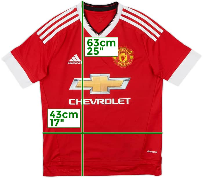 2015-16 Manchester United Home Shirt - 6/10 - (L.Boys)