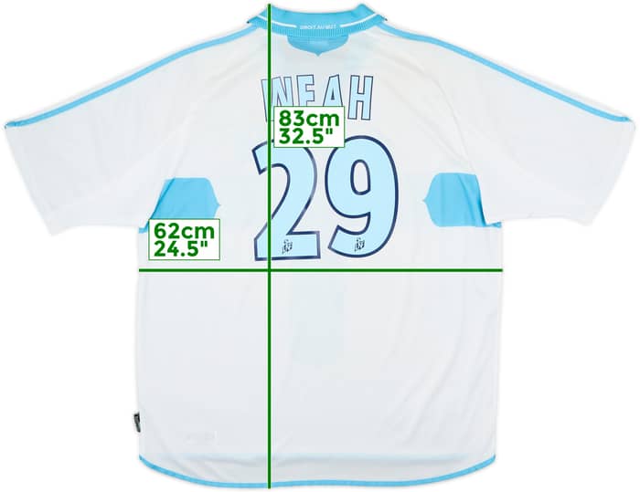 2000-01 Olympique Marseille Home Shirt Weah #29 - 8/10 - (XL)