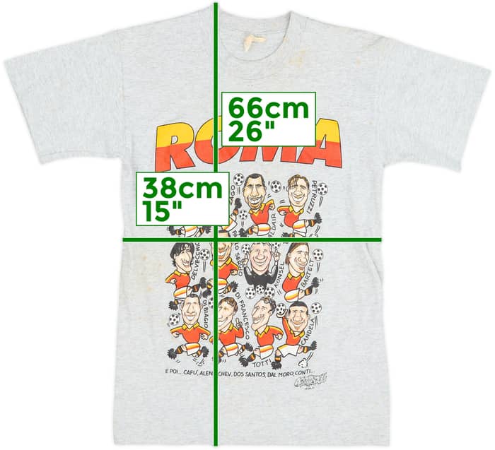 1998-99 Roma Graphic Tee - 5/10 - (S)