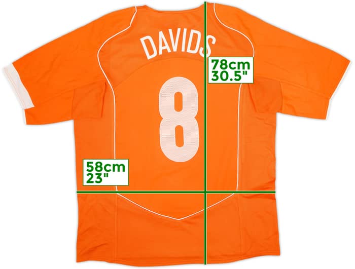 2004-06 Netherlands Home Shirt Davids #8 - 8/10 - (XL)