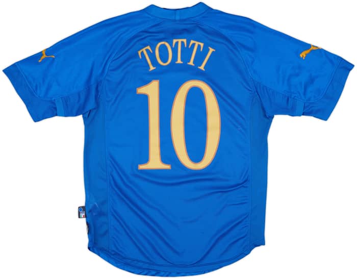 2004-06 Italy Home Shirt Totti #10 - 7/10 - (M)