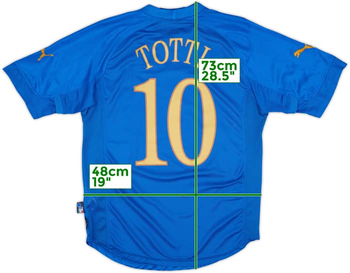 2004-06 Italy Home Shirt Totti #10 - 7/10 - (M)