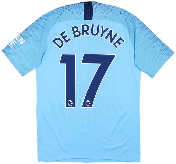 2018-19 Manchester City Authentic Home Shirt De Bruyne #17 - 4/10 - (S)