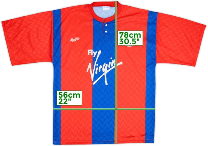 1990-91 Crystal Palace Home Shirt - 8/10 - (L)