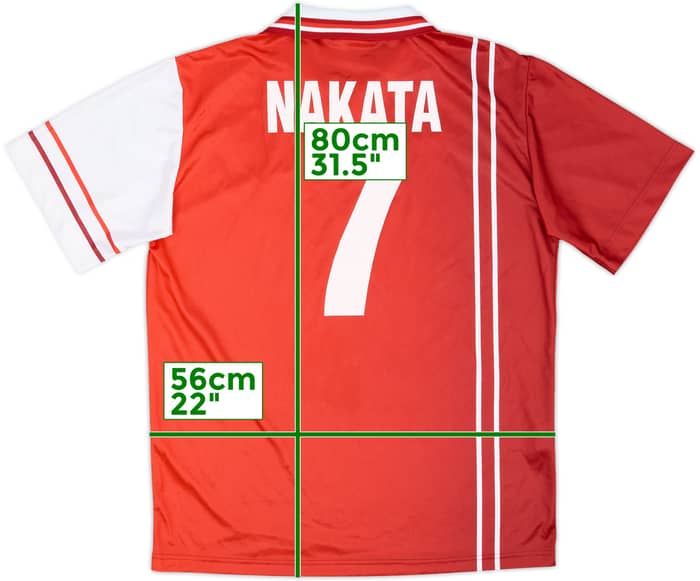 1998-99 Perugia Home Shirt Nakata #7 - 9/10 - (XL)