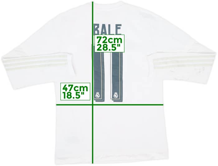 2015-16 Real Madrid Home L/S Shirt Bale #11 - 4/10 - (M)