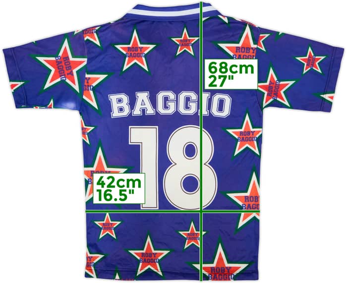 1990s Italy Graphic Shirt Baggio #18 - 8/10 - (S/M)