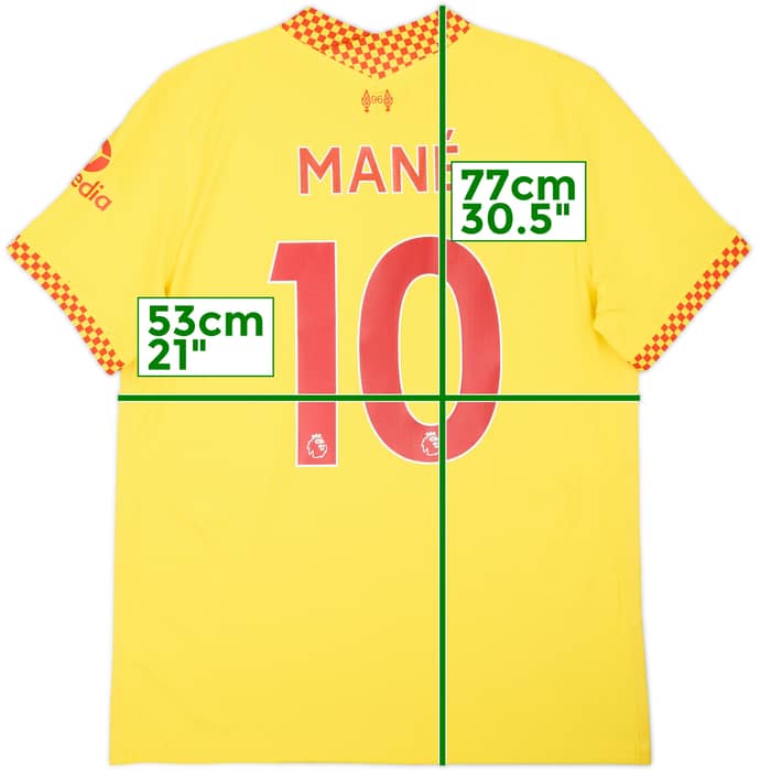 Camiseta auténtica de la tercera equipación del Liverpool 2021-22 Mane #10 (L)