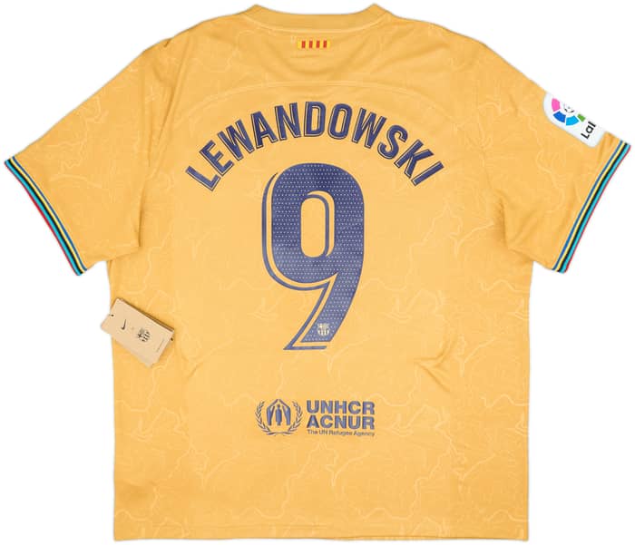 2022-23 Barcelona Away Shirt Lewandowski #9 (XL)