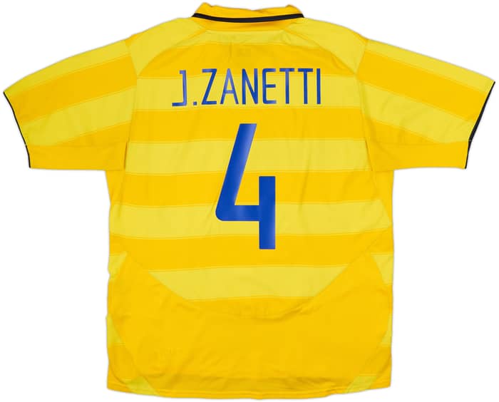 2003-04 Inter Milan Away Shirt J.Zanetti #4 - 8/10 - (L)