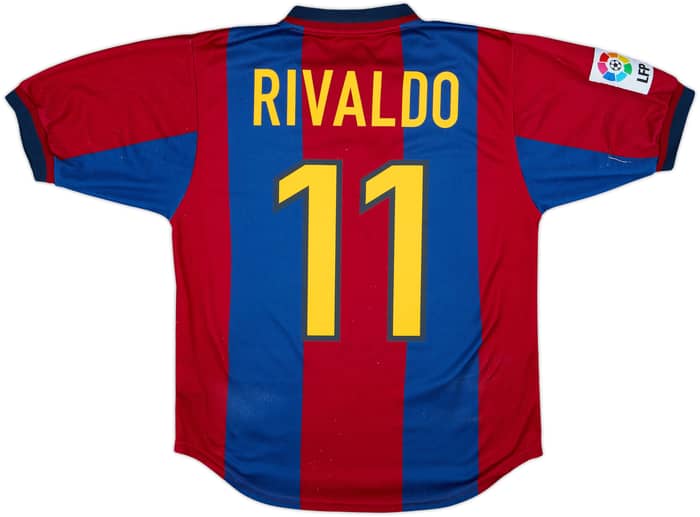 1998-00 Barcelona Camiseta de local Rivaldo #11 - 8/10 - (S)