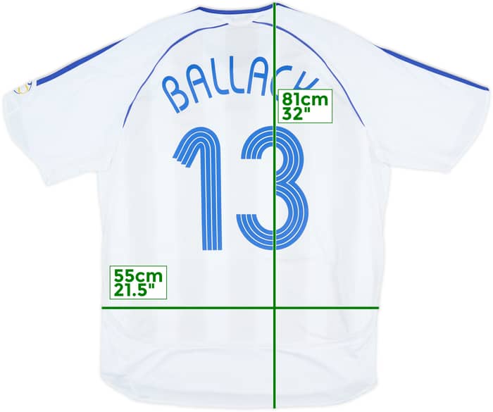 2006-07 Chelsea Camiseta de Visitante Ballack #13 - 8/10 - (L)