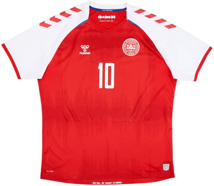 2020-21 Denmark Home Shirt Eriksen #10 - 6/10 - (XL)