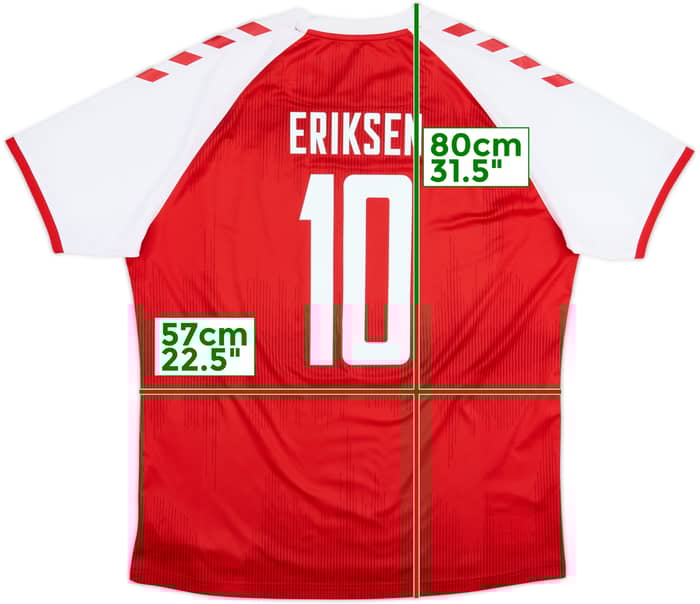 2020-21 Denmark Home Shirt Eriksen #10 - 6/10 - (XL)