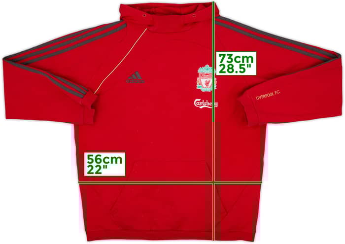 2009-10 Liverpool adidas Hooded Top - 6/10 - (L/XL)