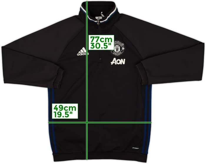 2016-17 Manchester United adidas 1/4 Zip Drill Top - 8/10 - (M)
