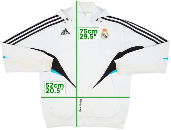 2008-09 Real Madrid adidas Hooded Track Jacket - 5/10 - (M)