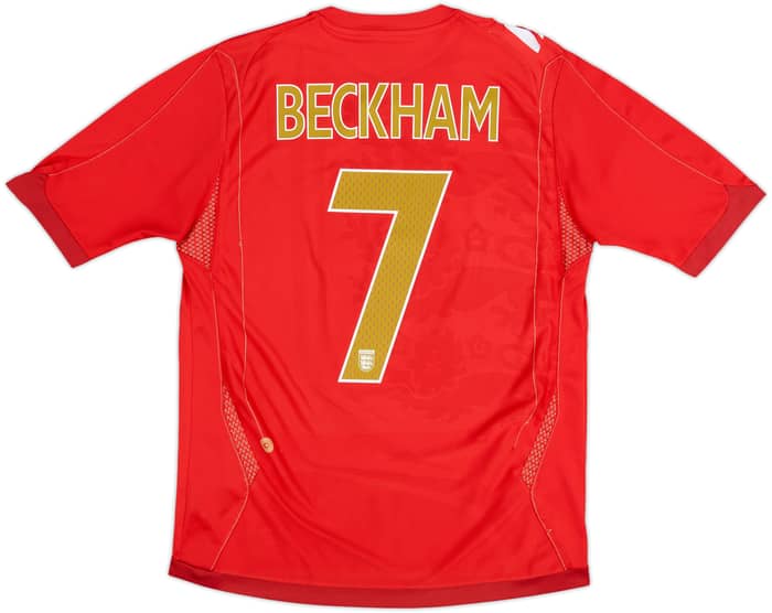 2006-08 England Away Shirt Beckham #7 - 6/10 - (M)