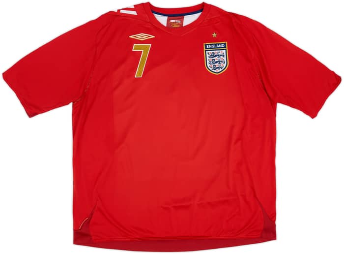 2006-08 England Away Shirt Beckham #7 - 7/10 - (3XL)