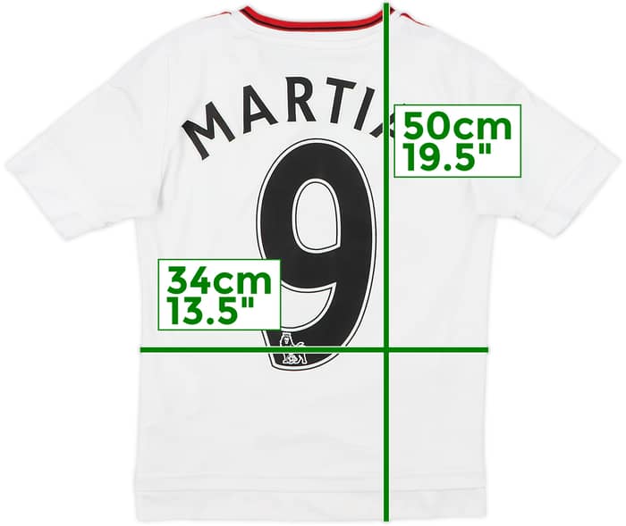 2015-16 Manchester United Away Shirt Martial #9 - 9/10 - (7-8 Years)