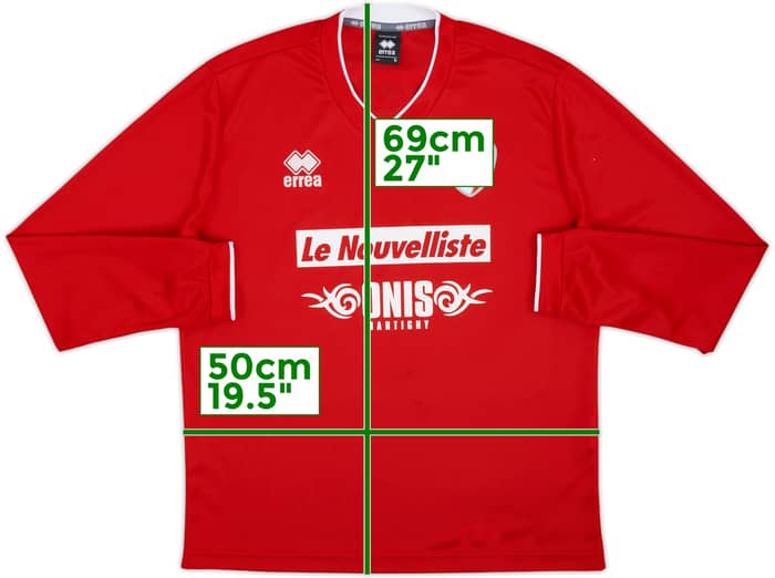 Camiseta Errea de entrenamiento del FC Sion 2003-04 L/S - 8/10 - (S)