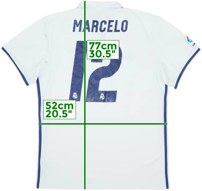 2016-17 Real Madrid Home Shirt Marcelo #12 - 4/10 - (L)