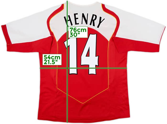 2004-05 Arsenal Home Shirt Henry #14 - 6/10 - (M)