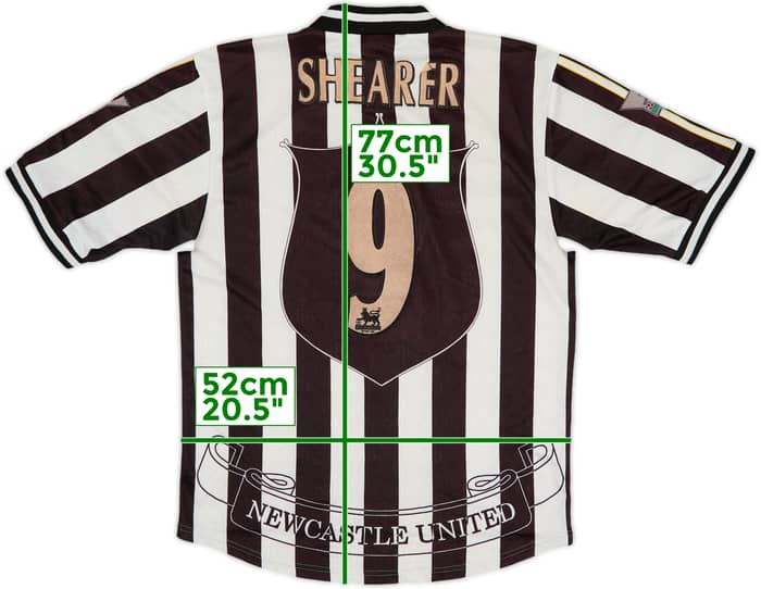 1997-99 Newcastle Home Shirt Shearer #9 - 4/10 - (M)