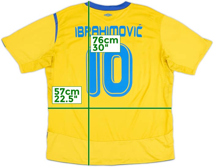 2005-06 Sweden Home Shirt Ibrahimovic #10 - 8/10 - (XL)