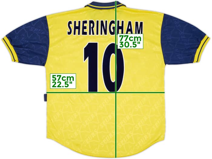 1995-97 Tottenham Third Shirt Sheringham #10 - 8/10 - (L)