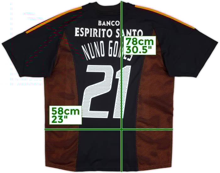 2002-03 Benfica Away Shirt Nuno Gomes #21 - 7/10 - (XL)