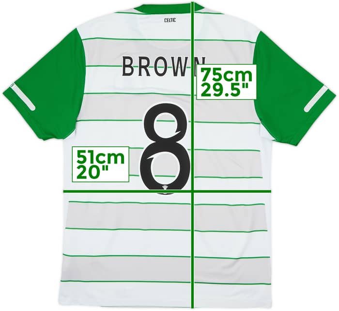 2011-12 Celtic Away Shirt Brown #8 - 9/10 - (M)