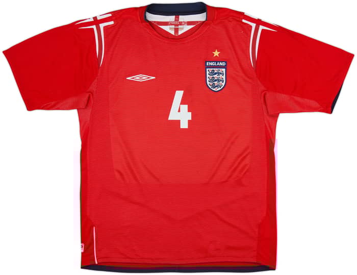 Camiseta de visitante de Inglaterra 2004-06 Gerrard #4 - 7/10 - (L)