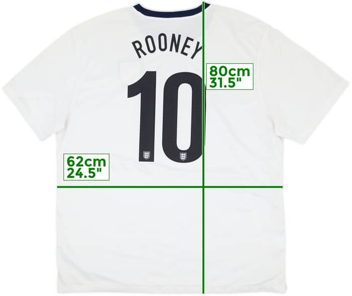 2013 England 150th Anniversary Home Shirt Rooney #10 - 6/10 - (3XL)