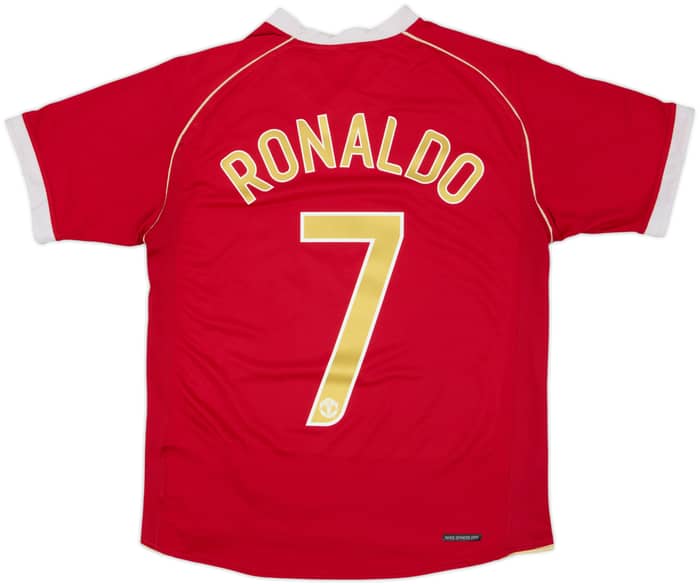 2006-07 Manchester United Home Shirt Ronaldo #7 - 6/10 - (XL.Boys)