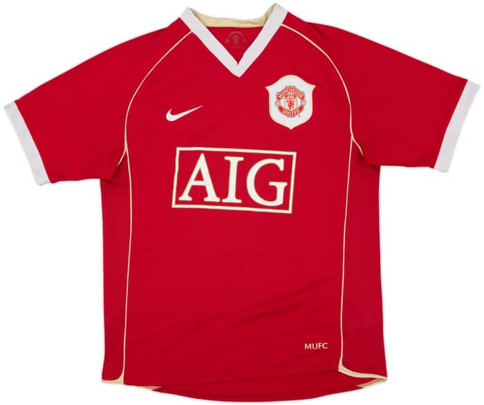 2006-07 Manchester United Home Shirt Ronaldo #7 - 6/10 - (XL.Boys)