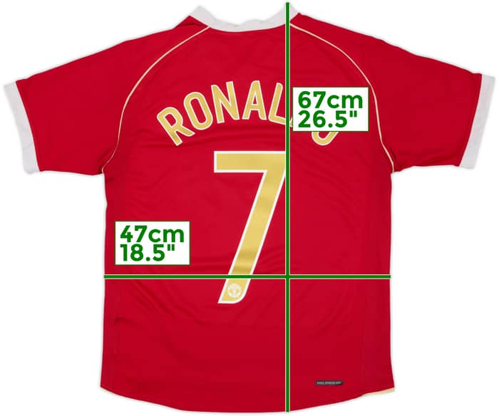 2006-07 Manchester United Home Shirt Ronaldo #7 - 6/10 - (XL.Boys)