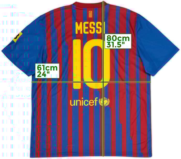 2011-12 Barcelona Basic Home Shirt Messi #10 - 6/10 - (XL)