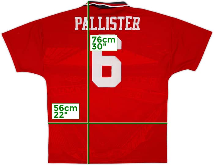 Camiseta de local del Manchester United 1994-96 Pallister #6 - 6/10 - (L)