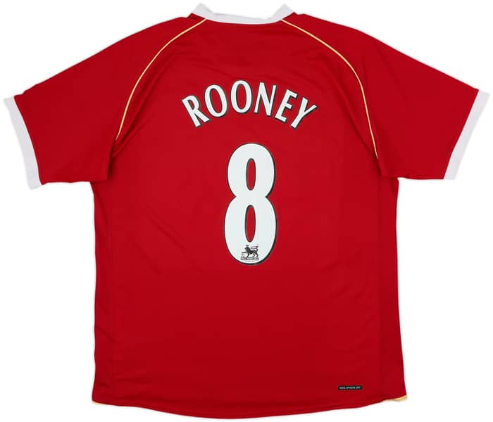 Camiseta de local del Manchester United 2006-07 Rooney #8 - 10/10 - (L)