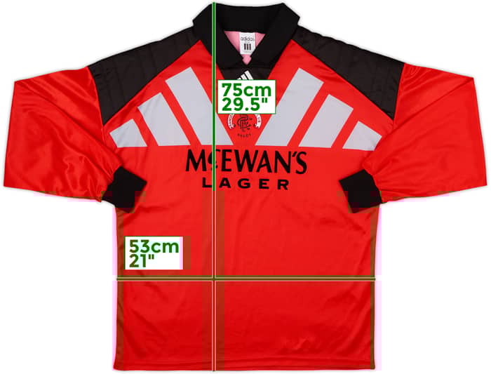Camiseta de portero del Rangers 1992-94 - 8/10 - (M/L)
