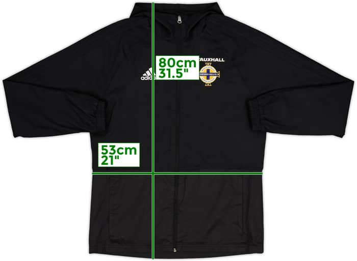2017-18 Northern Ireland adidas Hooded Rain Jacket - 8/10 - (M)