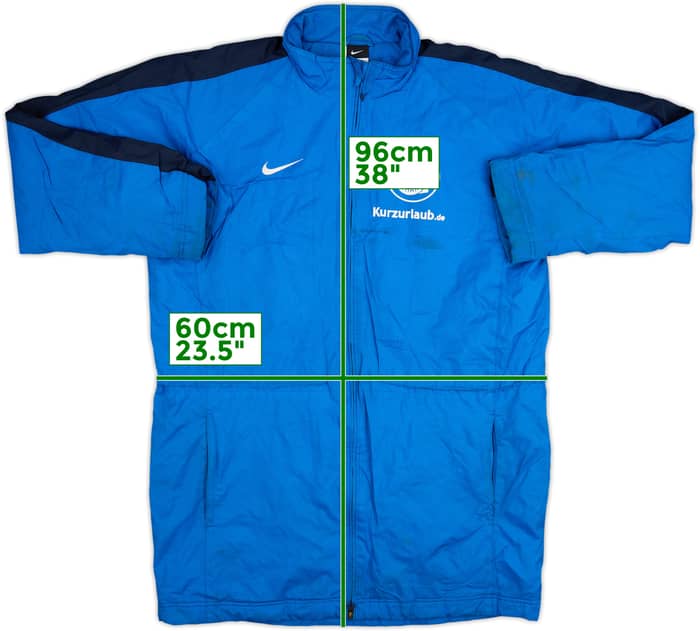 2011-12 Hansa Rostock Nike Abrigo de banquillo acolchado - 5/10 - (M)