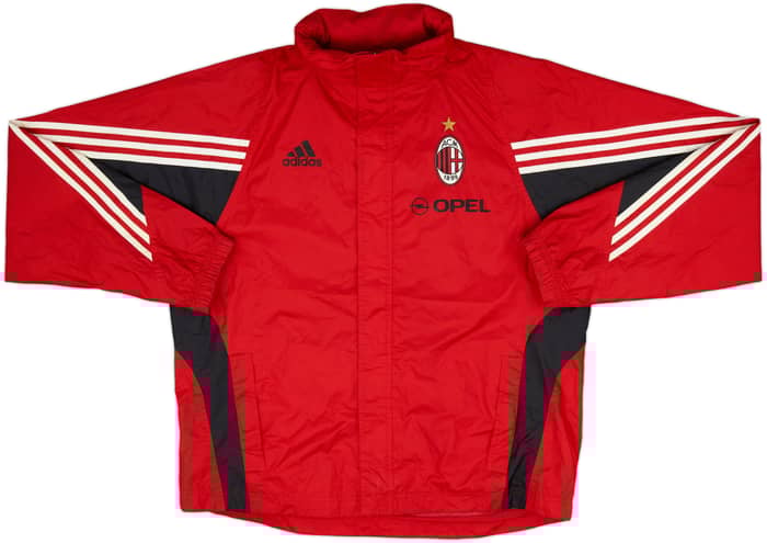 2003-04 AC Milan adidas Hooded Rain Jacket - 8/10 - (L)