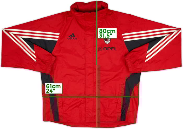 2003-04 AC Milan adidas Hooded Rain Jacket - 8/10 - (L)