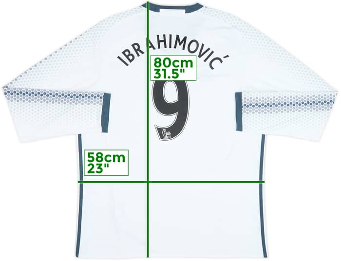 2016-17 Manchester United Third L/S Shirt Ibrahimovic #9 - 8/10 - (XL)