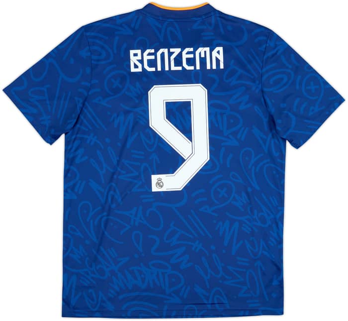 2021-22 Real Madrid Away Shirt Benzema #9 - 9/10 - (L)
